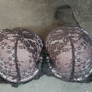 Lavender and black Victoria secret bra